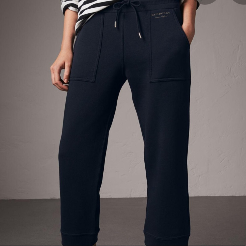 Dark Blue Burberry Sweatpants